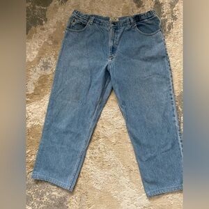 L.L. Bean Jeans Mens 40x29 Light Blue Comfort Waist Wide Leg Relaxed Fit 250565